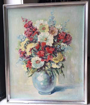 Niet of onleesbaar gesigneerd - C3653-5 - Stilleven vaas met bloemen kopen? Bied vanaf 10!