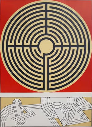 Lucio del Pezzo - Geometrisch abstracte compositie, litho kopen? Bied vanaf 65!