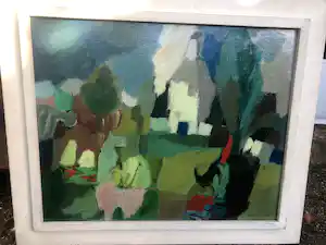 Dick Zwier - abstract landschap verkocht voor € 400!