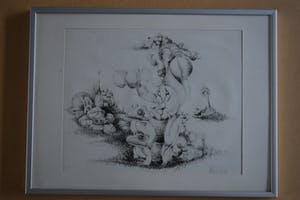Pim Olivier - litho - Kikkers 2 kopen? Bied vanaf 40!