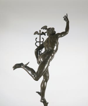 Brons (Onbekend) - Groot indrukwekkend bronzen beeld van Mercurius/Hermes kopen? Bied vanaf 1!
