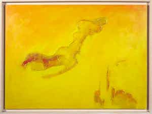 Franscz Witte - Acryl op board, De muziekengel - Ingelijst verkocht voor € 35!