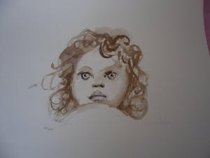 Leonor Fini - Lithografie, "Portrait de jeune fille kopen? Bied vanaf 20!