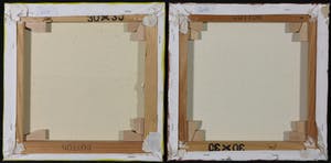 Mylene Vrolijk - Acryl op doek, Tweeluik groene appels kopen? Bied vanaf 35!