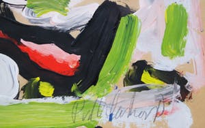 Peter Klashorst - olieverf op papier - abstracte compositie kopen? Bied vanaf 199!
