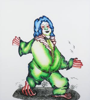 Niet of onleesbaar gesigneerd - Aquarel en inkt, Zonder titel - Ingelijst kopen? Bied vanaf 1!