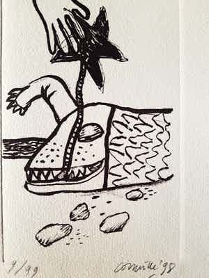 Corneille - litho, handgesigneerd en ingelijst, oplage 99 stuks verkocht voor € 90!