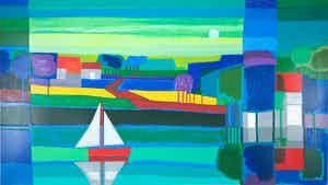 Ton Schulten - Zeefdruk, In rustig water (Groot) verkocht voor € 250!