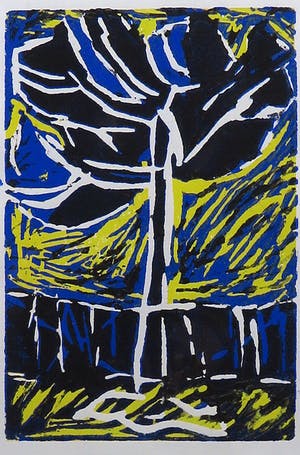 Niet of onleesbaar gesigneerd - Linosnede, zonder titel - Ingelijst kopen? Bied vanaf 1!