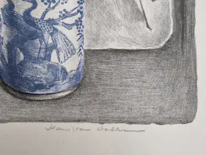 Hans van Dokkum - Fraaie handgekleurde Lithografie "Chinees stilleven" - zeer kleine oplage (9) kopen? Bied vanaf 36!