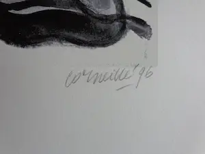 Corneille - L' AMOUR AU JOUR LE JOUR / ZW-W ZEEFDRUK / 42x57cm / SIG / 1996 kopen? Bied vanaf 115!