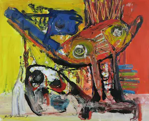 Jan te Wierik - Gemengde techniek op papier, Zonder titel - Ingelijst kopen? Bied vanaf 950!