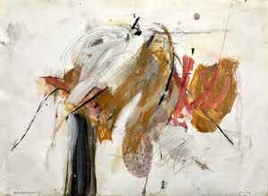 Otto Hetterscheid - gemengde techniek op papier | 'Zonder titel' | 1985 verkocht voor € 100!