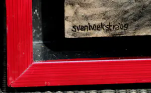 Sven Hoekstra - Ingelijste olieverf op paneel: 'Wachten' - 2009 kopen? Bied vanaf 1000!