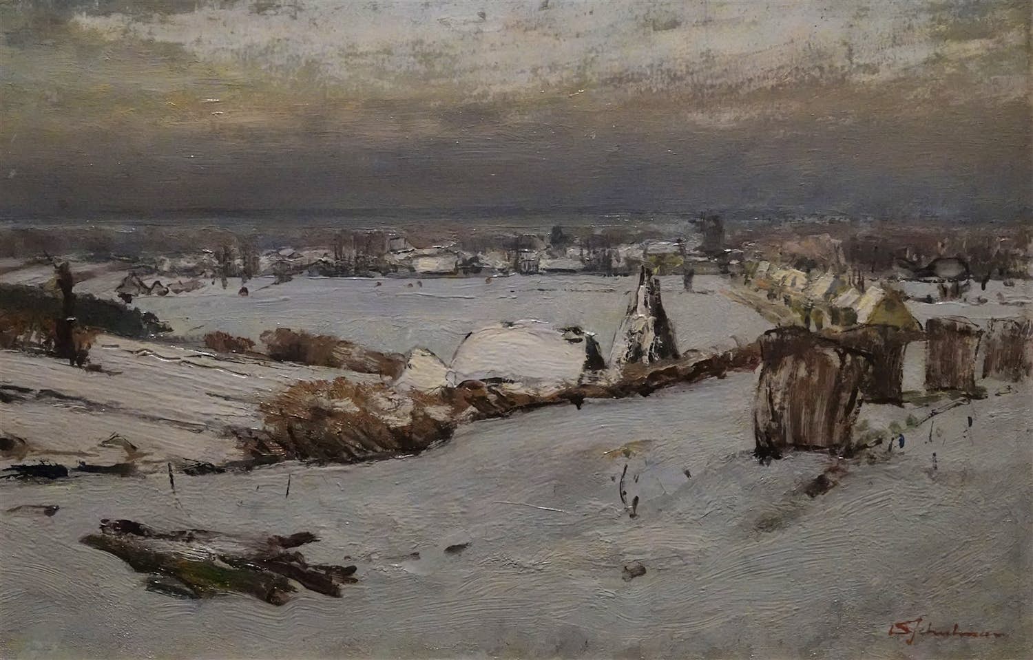 David Schulman - Winters gezicht op Achterberg kopen? Bied vanaf 950!