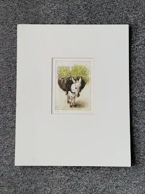 Willy Belinfante - Fraaie Epreuve d'Artiste kleuren ets "het ezeltje" - potloodgesigneerd kopen? Bied vanaf 48!