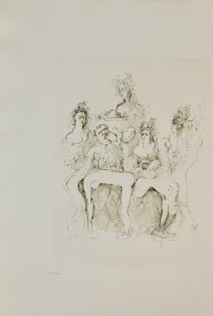 Leonor Fini - Croquis: Diner kopen? Bied vanaf 25!