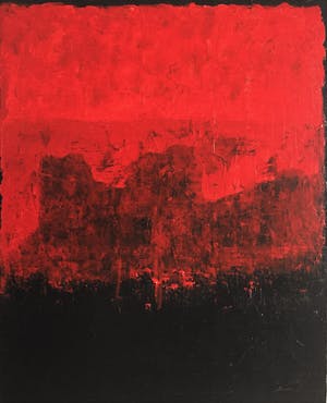 John Foppen - Symphony In Red Plus......#K03.XL. GROOT. kopen? Bied vanaf 165!