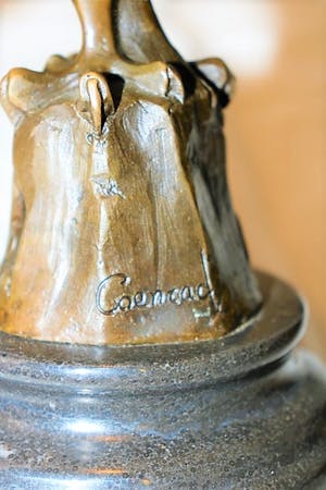 Johan Coenrad Ulrich Legner - Havik art deco bronzen beeld kopen? Bied vanaf 125!