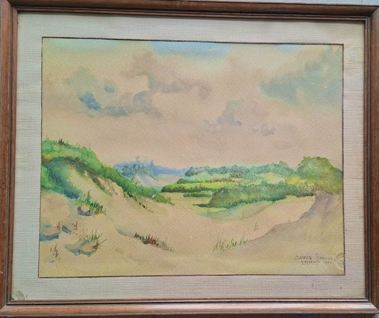 Nand De Pondt - Duinen Knokke 1955 gesigneerd kopen? Bied vanaf 39!
