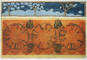 Lukie de Bree - Kleurenets en aquatint, Een robijn - Ingelijst kopen? Bied vanaf 1!