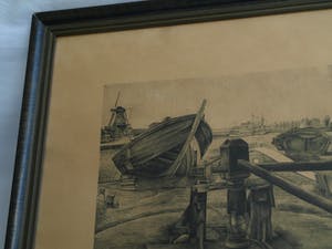Gijs Voskuyl - Litho, “Jotter van Jaapje van Karel” - gesigneerd & ingelijst - 1949 kopen? Bied vanaf 1!