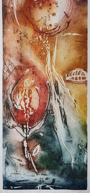 Ad Arma - Ets: 'Sudden cloud' - Ingelijst (Zeer groot) kopen? Bied vanaf 195!