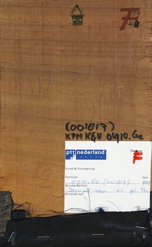 Willy Van Sompel - Stof en hoogdruk op hout, Zonder titel kopen? Bied vanaf 1!