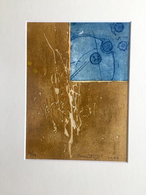 Jan Montyn - Abstracte Compositie - Ets, Prachtig Ingelijst kopen? Bied vanaf 110!