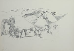 Joe Wols - Lot van drie tekeningen op papier, Landschappen kopen? Bied vanaf 1!