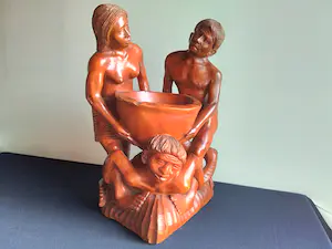 Niet of onleesbaar gesigneerd - Prachtig houten beeld van bontoc stam uit de Filippijnen kopen? Bied vanaf 1!