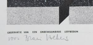 Inez Vandeghinste - Gouache, Observatie van een onbewoonbare leefbodem kopen? Bied vanaf 50!