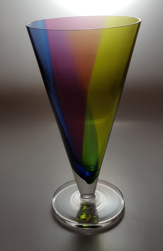 Siem van der Marel - Zeer zeldzame Leerdam Serica vaas multicolor kopen? Bied vanaf 200!