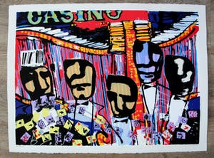 Herman Brood - zeefdruk: Casino kopen? Bied vanaf 375!