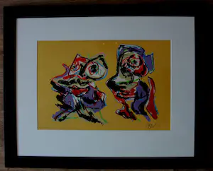 Karel Appel - ingelijste litho: Oiseau Hurlant - 1977 kopen? Bied vanaf 799!