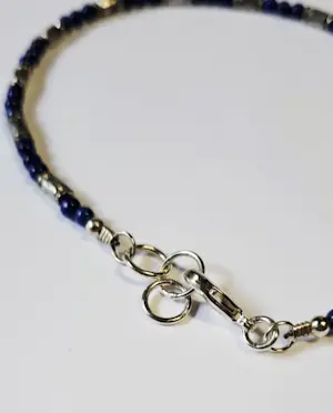 Nieuwe zilveren Armband van lapis lazuli 925 zilver - fijne armband kopen? Bied vanaf 75!