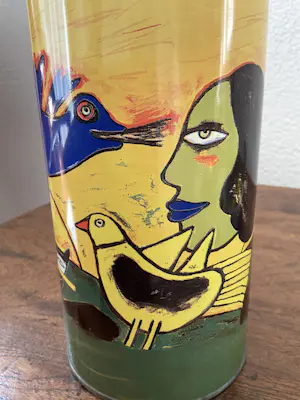 Corneille - 2 schaaltjes en hoge blikken trommel, gesigneerd in de druk kopen? Bied vanaf 25!