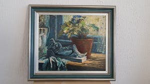 Charles Eyck - Stilleven met plant en beeldje kopen? Bied vanaf 1500!