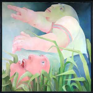 Frans Nicolai - Olieverf op doek, Zonder titel - Ingelijst verkocht voor € 1!