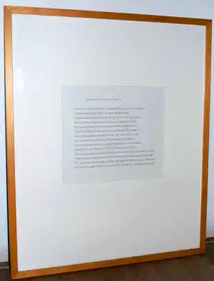 Jan Wolkers - Gedicht, behorend bij Winterbeelden 3 - 1995 - ingelijst verkocht voor € 50!