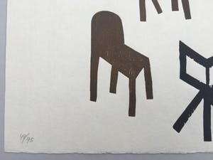 Klaas Gubbels - houtdruk op geschept papier - ‘Hongaars Kwartet’ - 2006 kopen? Bied vanaf 375!