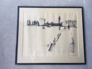 Theodoor Heynes - Aan de haven - (inkt)tekening (43 x 54,5 cm) kopen? Bied vanaf 1!