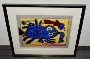 Corneille - Litho - EA - Poisson surréaliste - Geheel nieuw ingelijst kopen? Bied vanaf 340!