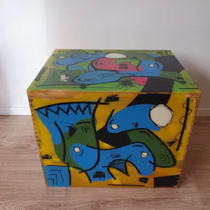 Christian van Hedel - Art Block L geel groen epoxy kopen? Bied vanaf 25!