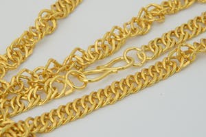 2521 - Bijzonder 18 karaats geel-gouden "Tarate" collier -unisex- Lang formaat! kopen? Bied vanaf 930!