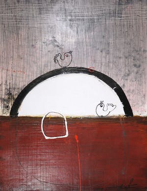 Kantcho Kanev - Gemengde techniek op karton, Zonder titel (Zeer Groot) kopen? Bied vanaf 1!