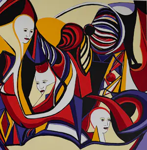 Maartje Wijngaarden - “Faces”. Handgesigneerd en genummerde zeefdruk. kaufen? Bieten Sie von 35!