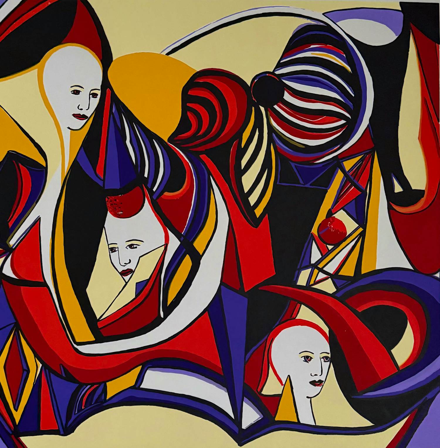 Maartje Wijngaarden - “Faces”. Handgesigneerd en genummerde zeefdruk. kopen? Bied vanaf 35!