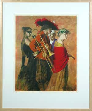 Kenne Gregoire - Giclée, Muziektheater - Ingelijst verkocht voor € 50!