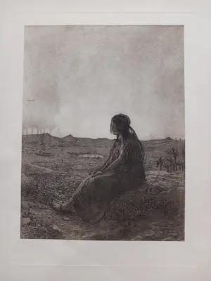 Jean Francois Raffaëlli - 1898-La Lépreuse (De melaatse vrouw) kopen? Bied vanaf 145!